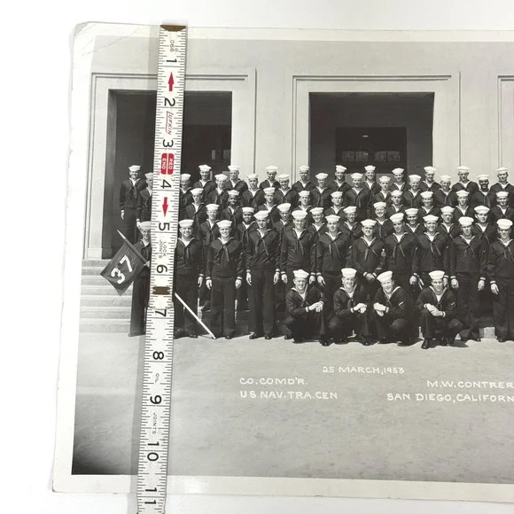 Vintage military photo 11x14 Navy Training Center Company 37 San Diego CA 1953 - Picture 6 of 11